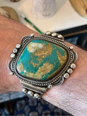 Stunning Vintage Navajo Cuff by Master Silversmith Tom Lewis